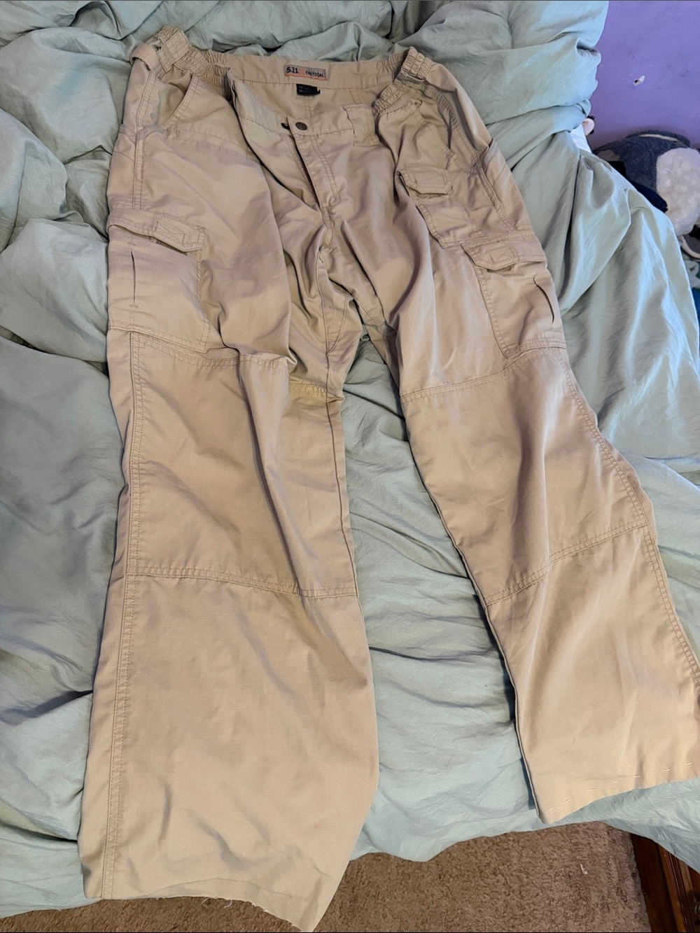 Womens 5.11 Tactical Straight-Leg Cargo Pants - Beige